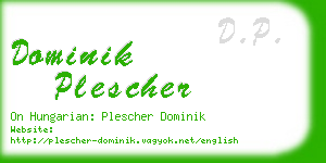 dominik plescher business card